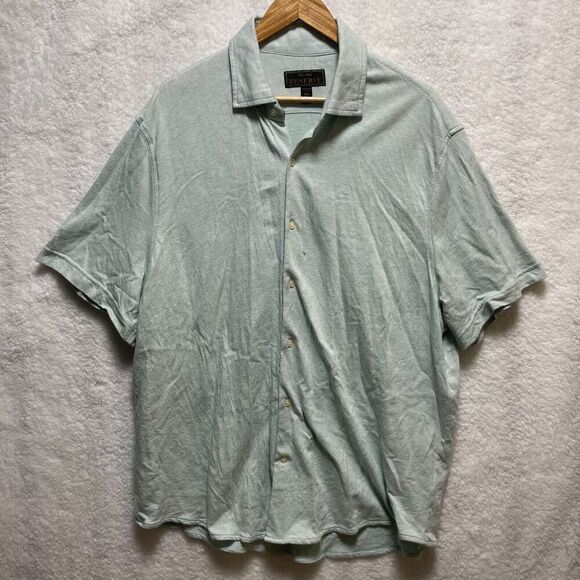 Jos A Bank Reserve SZ XXL Traditional Fit Short Sleeve Button Down Shirt Chevron - Picture 1 of 6